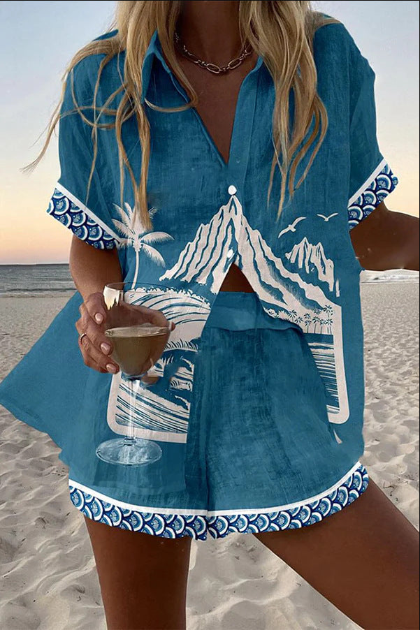Virina | Short full-length linen dress Monte Fuji