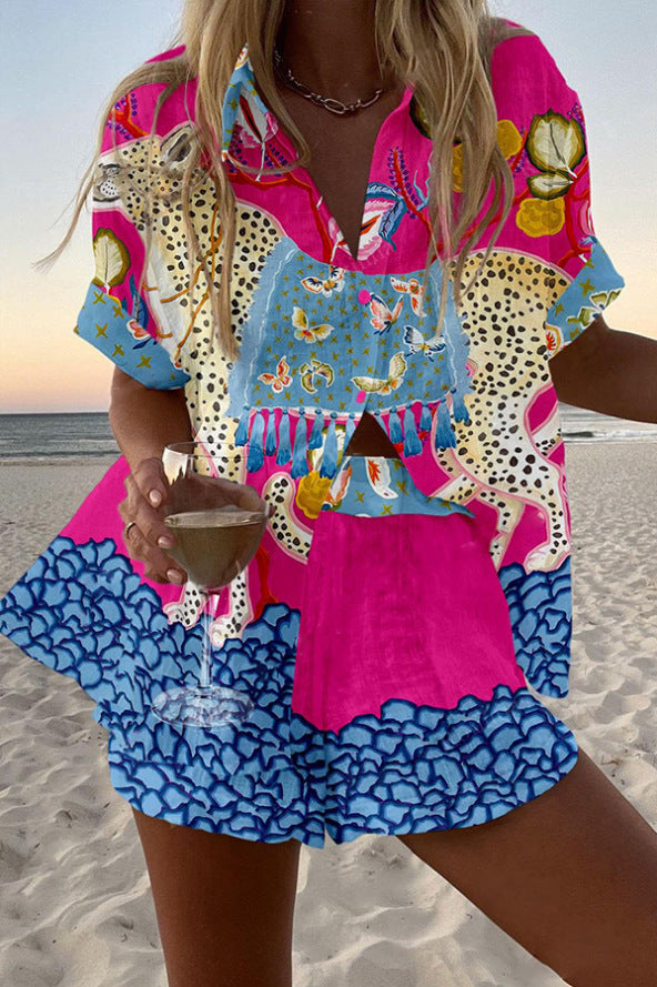 Belina | Short overall with butterfly print