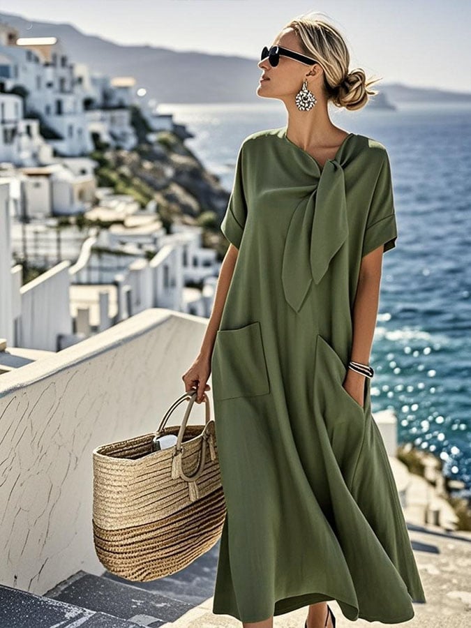 Ayla | Flowy Cotton-Linen Dress with Pockets