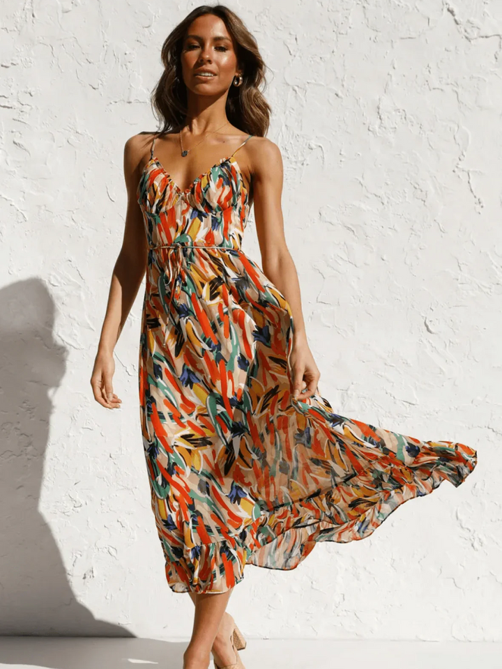 CHIARA | Colorful Midi Dress