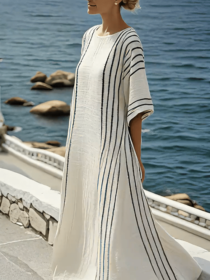 Zaya | Contrasting Striped Dress