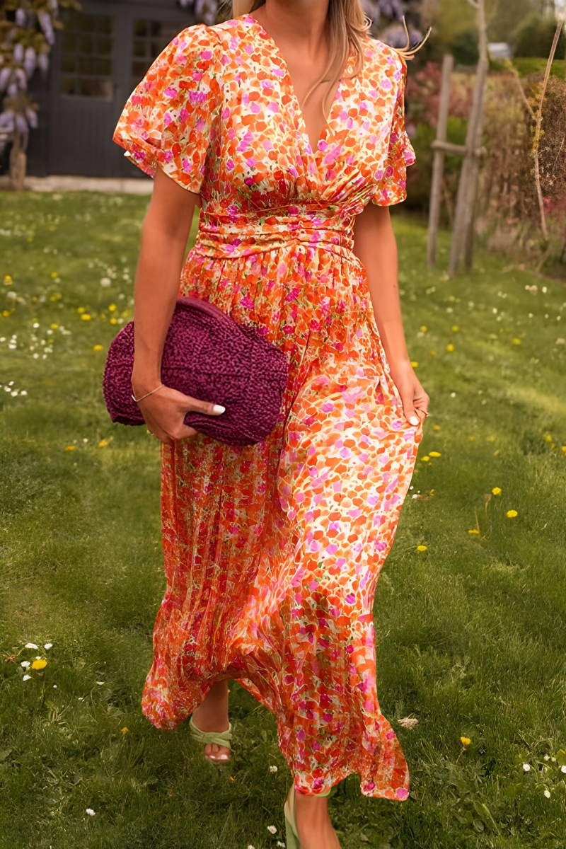 Anja   | V-neck maxi dress