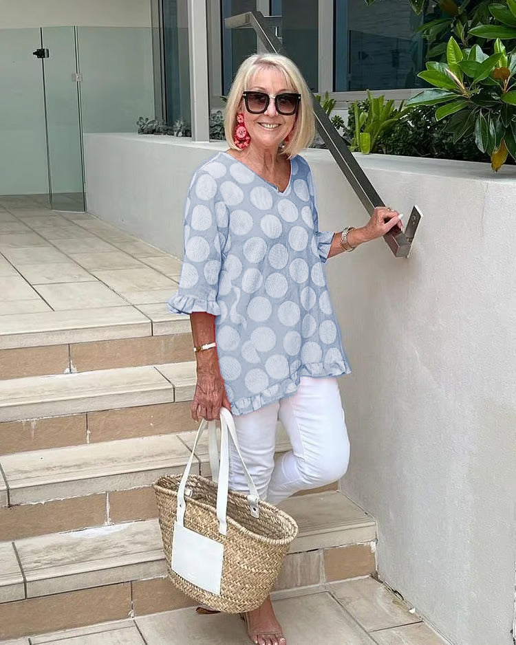 Chloe   | Stylish V-Neck Blouse