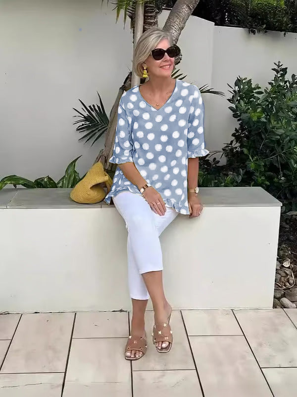 Chloe   | Stylish V-Neck Blouse