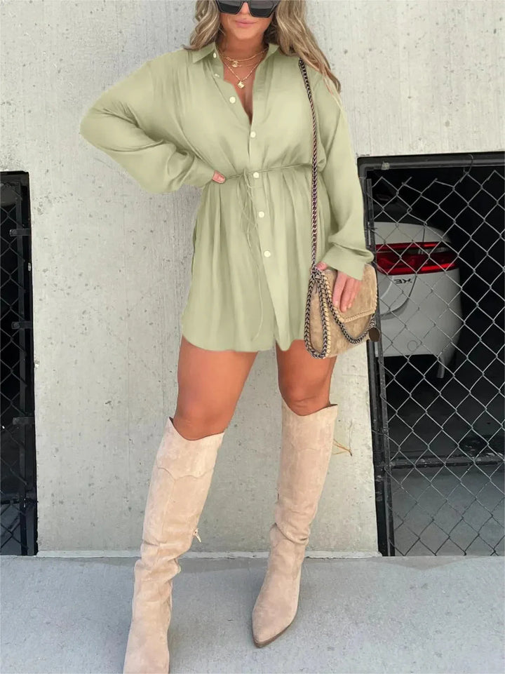 Jessica | Trendy satin romper dress