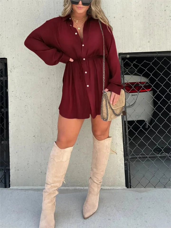 Jessica | Trendy satin romper dress