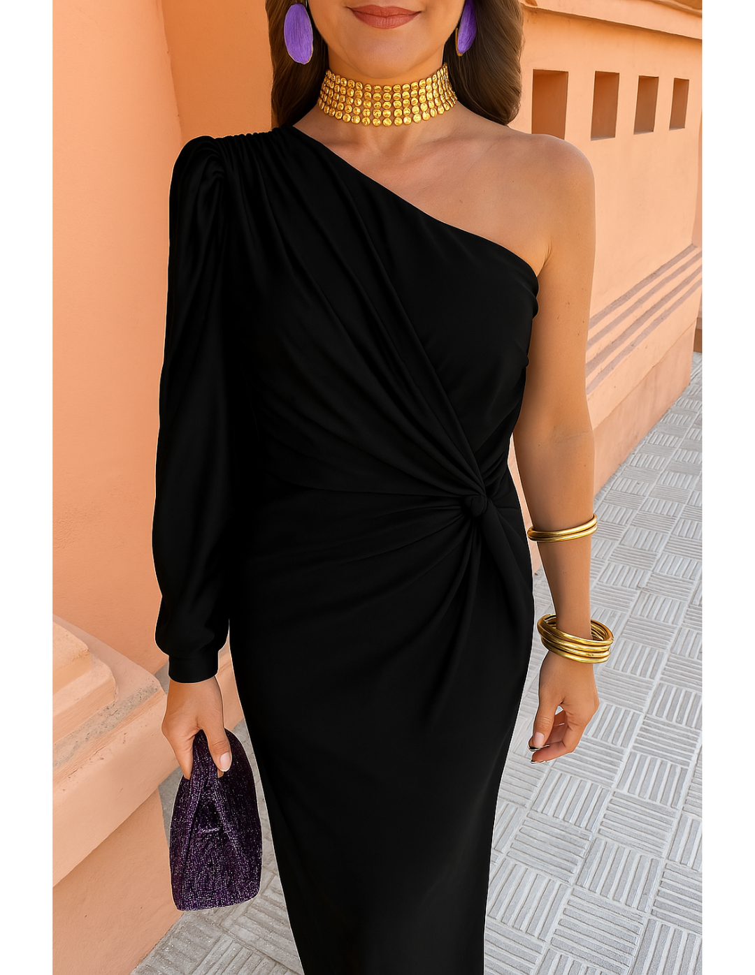 Alaysia  | Elegant Black Summer Dress