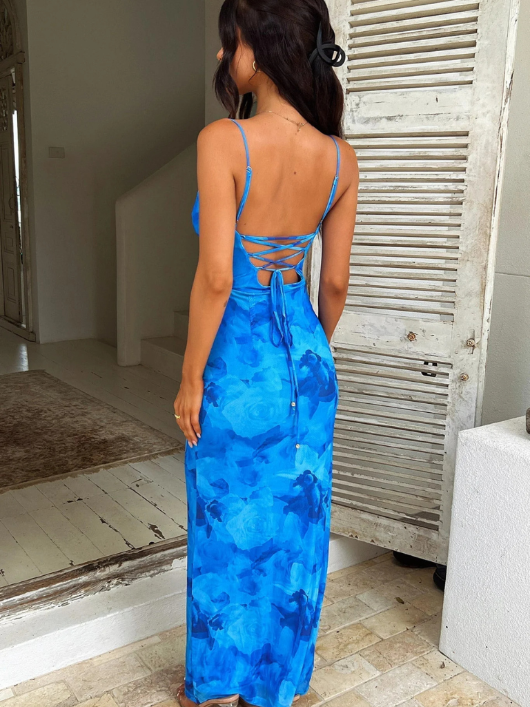 Azure Bloom Dress