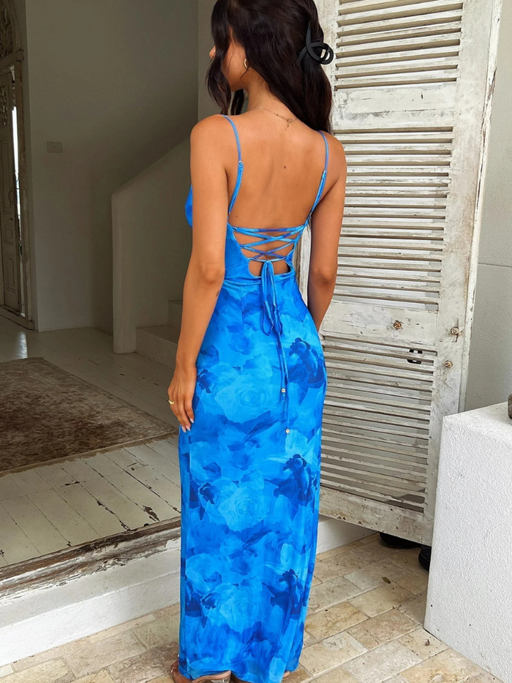Azure Bloom Dress