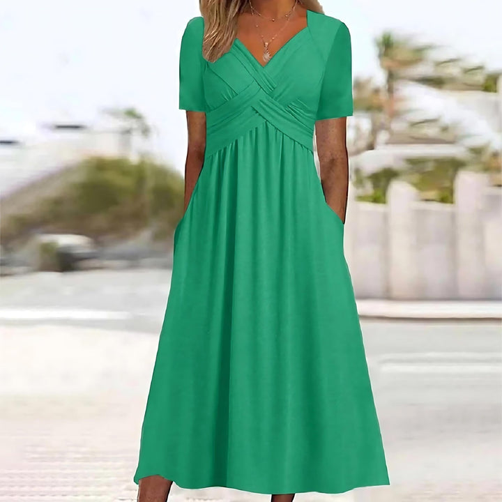 SOFIA | Figure-shaping midi dress with a flattering silhouette for elegant occasions