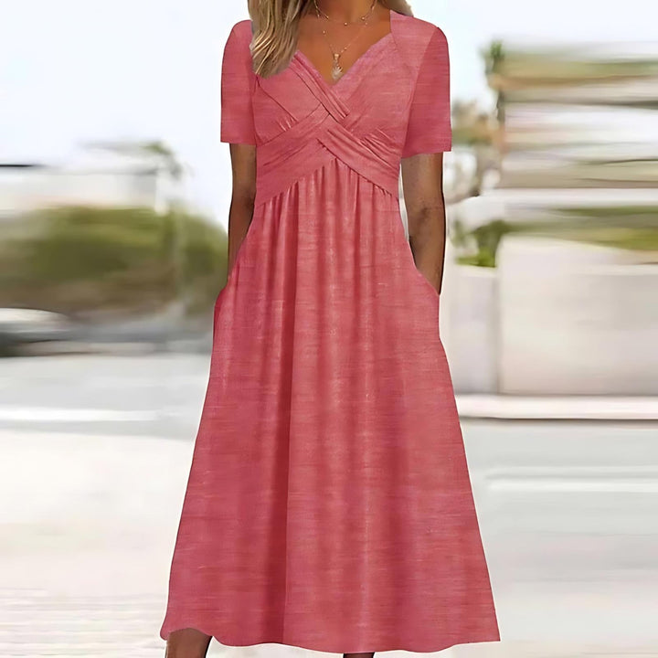 SOFIA | Figure-shaping midi dress with a flattering silhouette for elegant occasions