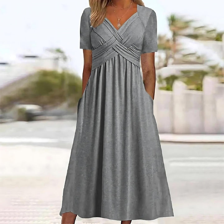 SOFIA | Figure-shaping midi dress with a flattering silhouette for elegant occasions
