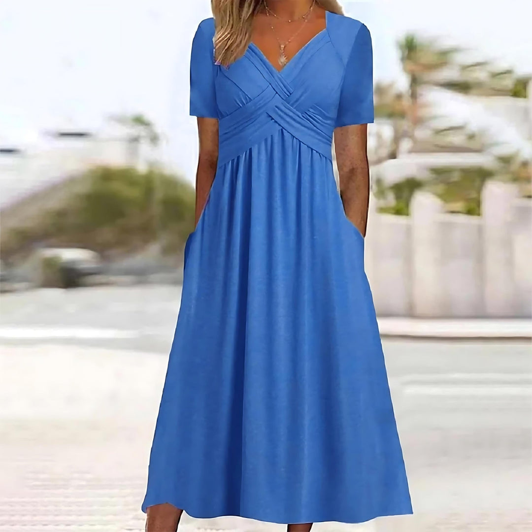 SOFIA | Figure-shaping midi dress with a flattering silhouette for elegant occasions
