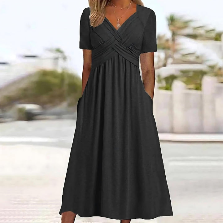 SOFIA | Figure-shaping midi dress with a flattering silhouette for elegant occasions