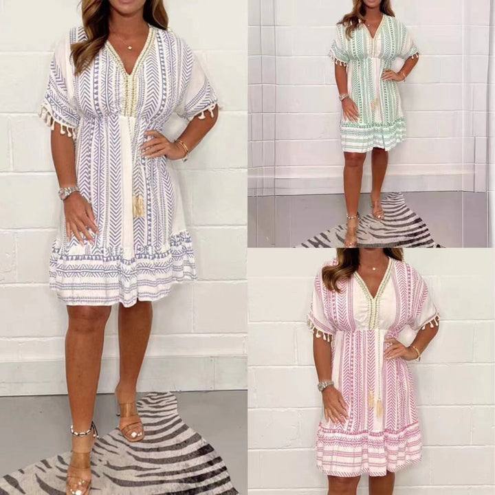 Begur Dress with V-Neck
