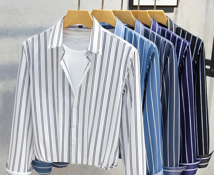 Elegant Striped Men's Shirt