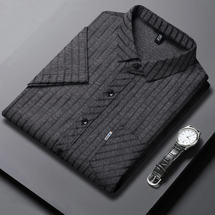 Business Polo with Fine Stripes