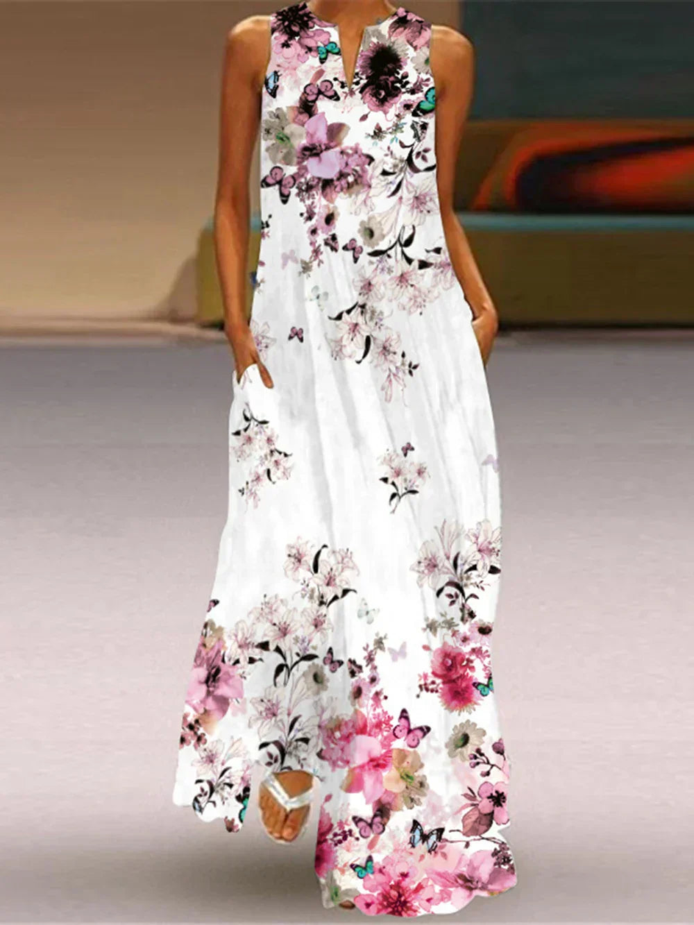 Aurelia  Butterfly Bloom A-Line Dress