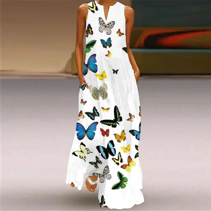 Aurelia  Butterfly Bloom A-Line Dress