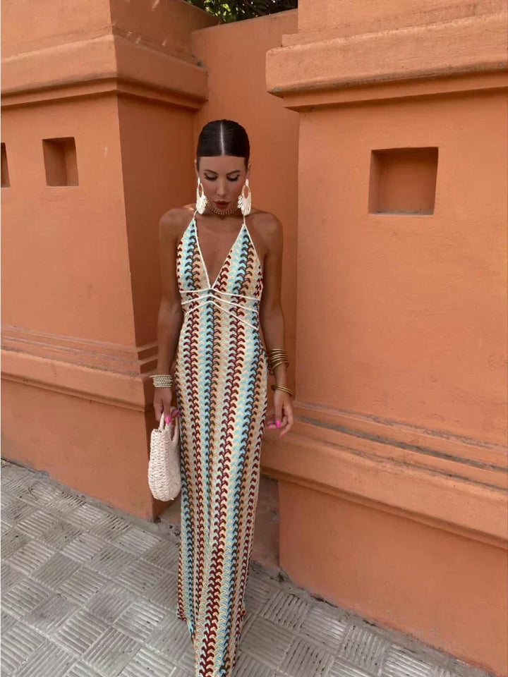 Roxanne   | Backless Dress with Halter Neck