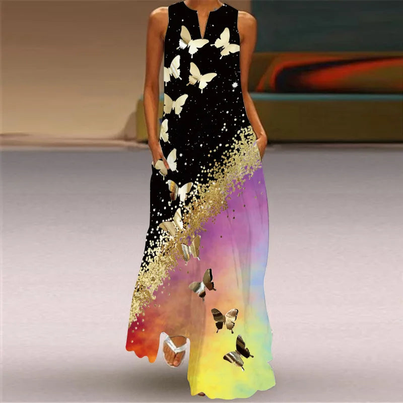 Aurelia  Butterfly Bloom A-Line Dress