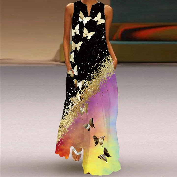 Aurelia  Butterfly Bloom A-Line Dress