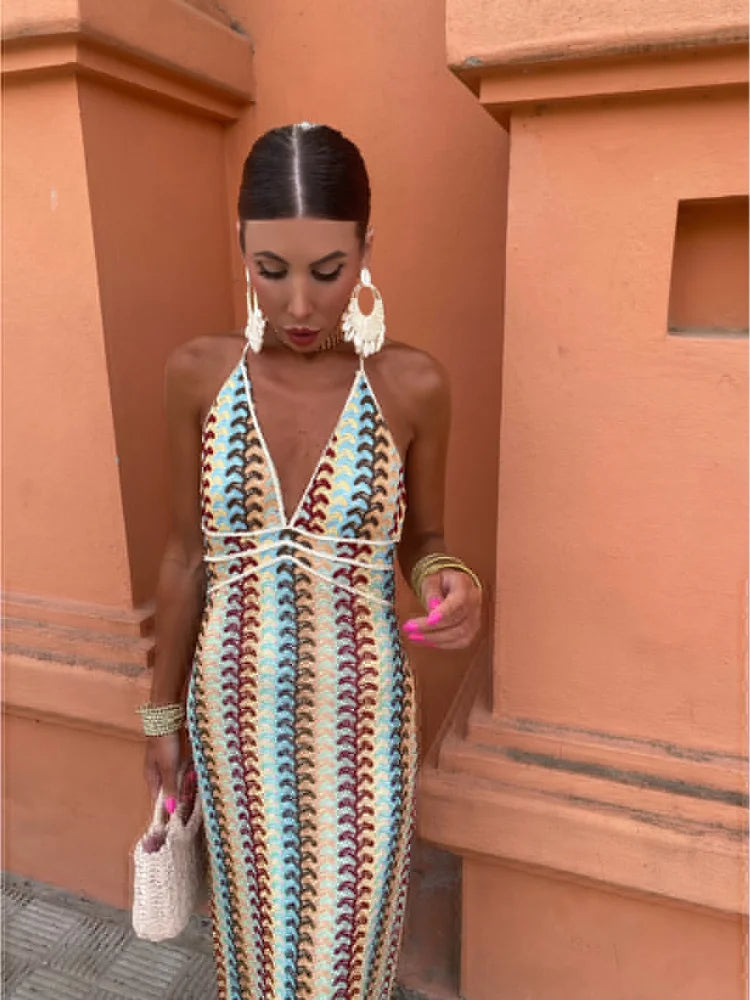 Roxanne   | Backless Dress with Halter Neck