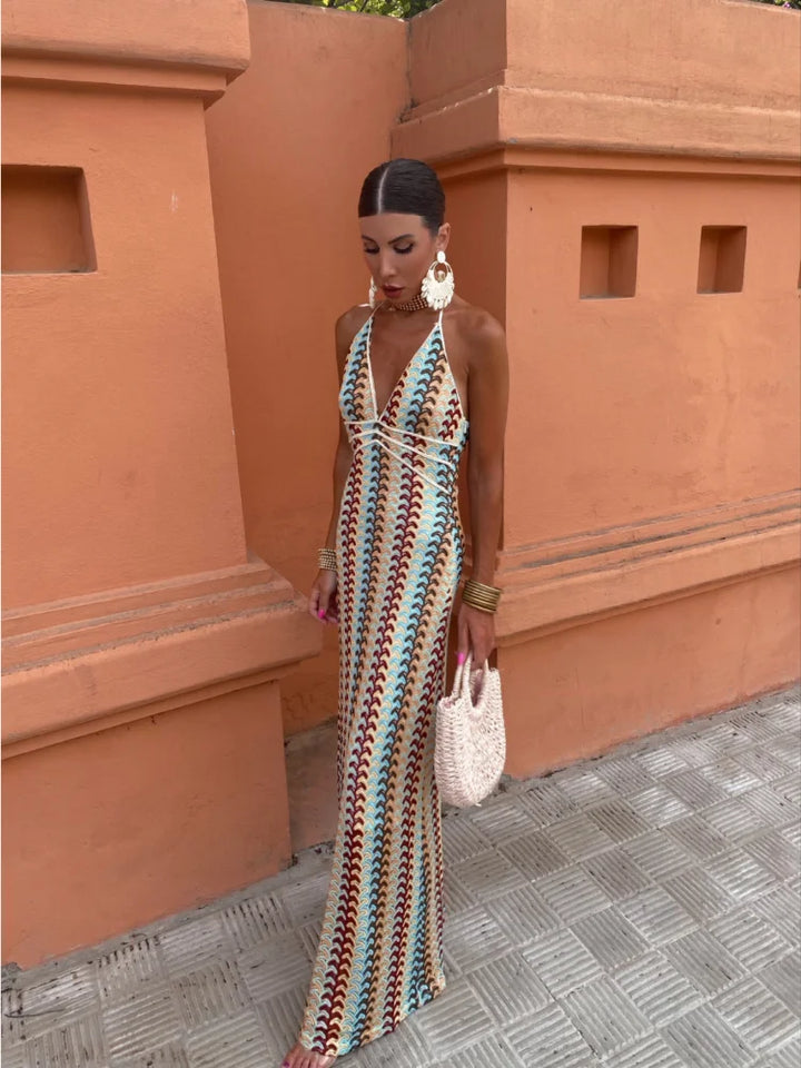 Roxanne   | Backless Dress with Halter Neck