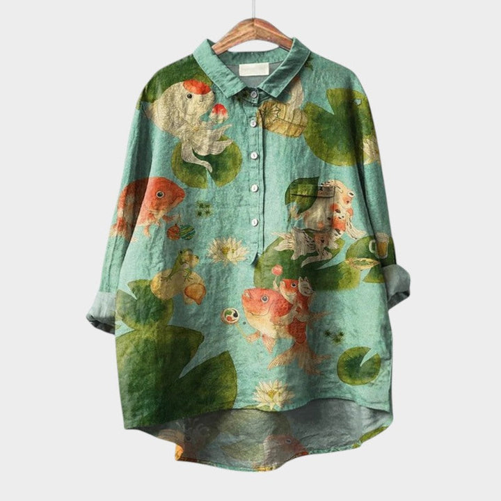 VIOLETTA | Oversized Floral Blouse with Absolute Comfort for Sunny Days