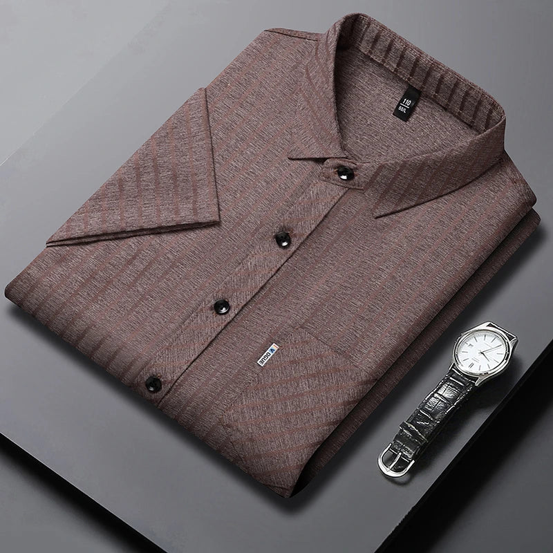 Business Polo with Fine Stripes