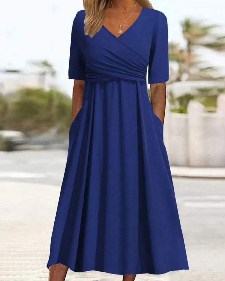 Annabelle - Short-Sleeved Crossover Dress