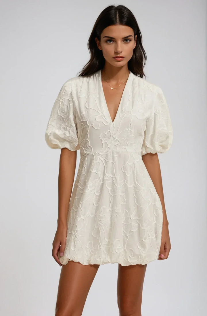 ALBA  | Shortembroidered Summer Dress