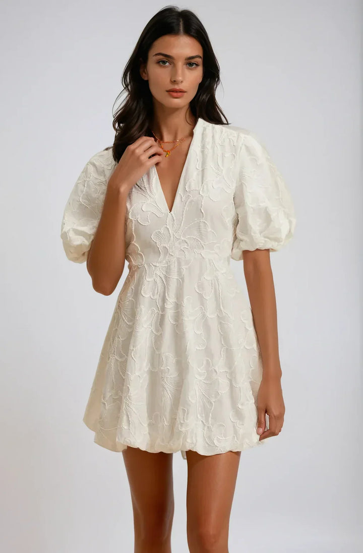 ALBA  | Shortembroidered Summer Dress