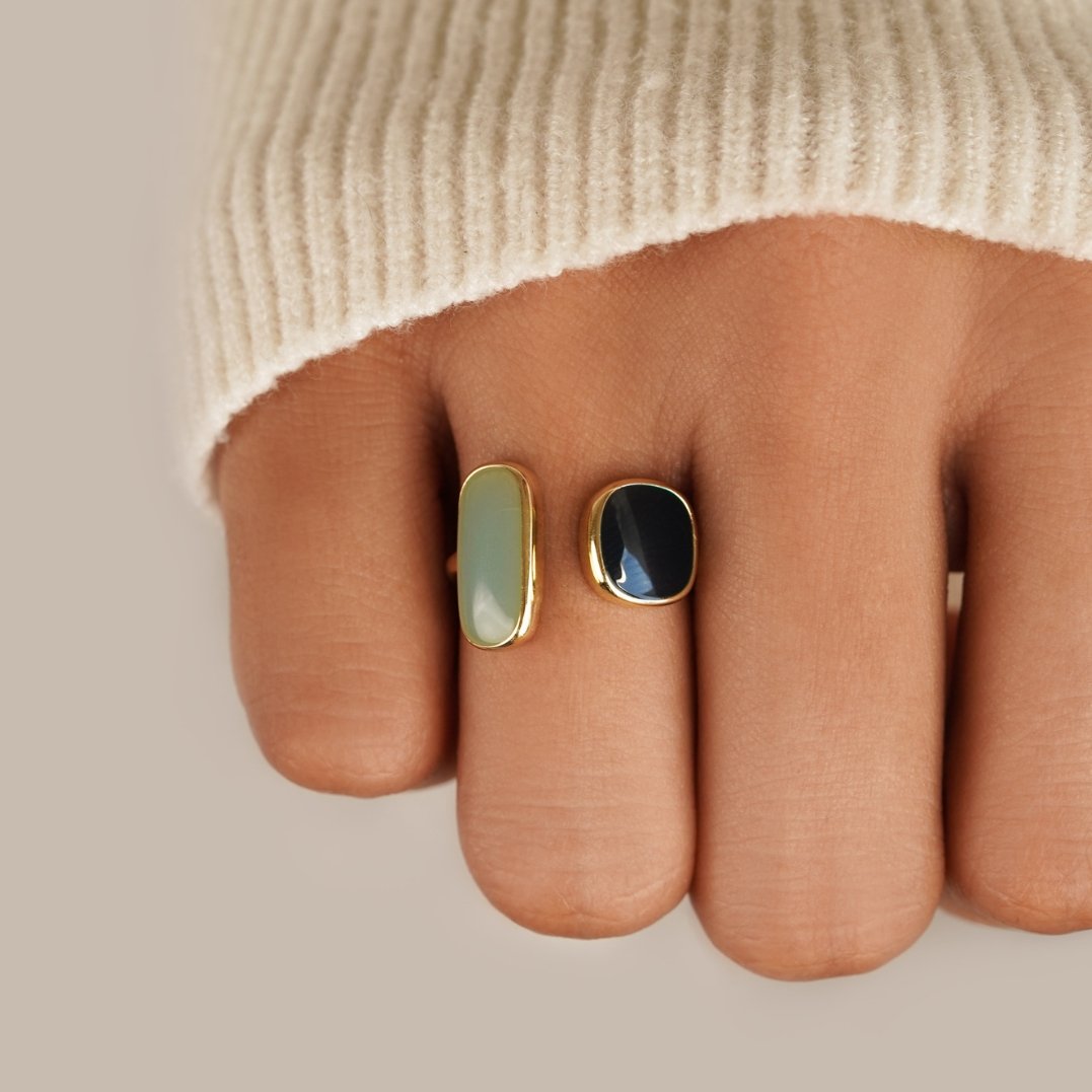Wraparound Ring with Aquamarine
