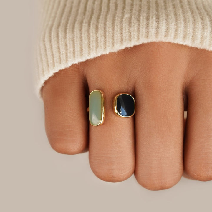 Wraparound Ring with Aquamarine