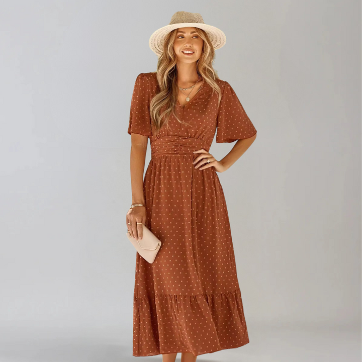 ARIA  | Midi Dress with V-Neck