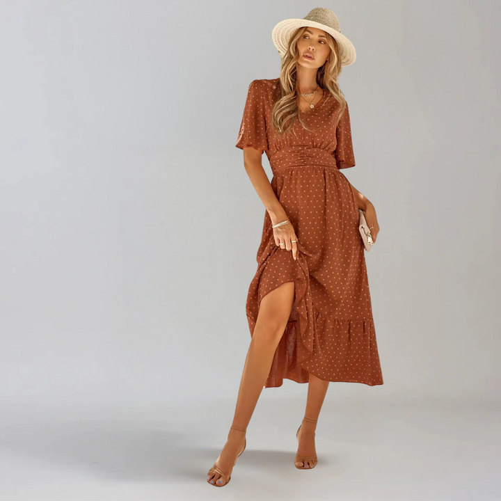 ARIA  | Midi Dress with V-Neck