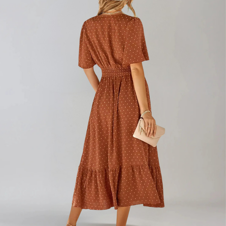 ARIA  | Midi Dress with V-Neck