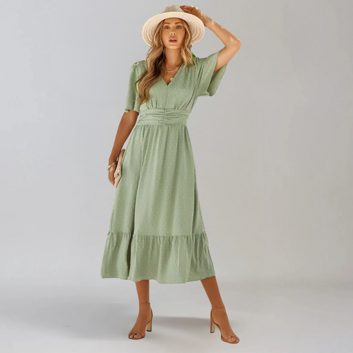 ARIA  | Midi Dress with V-Neck