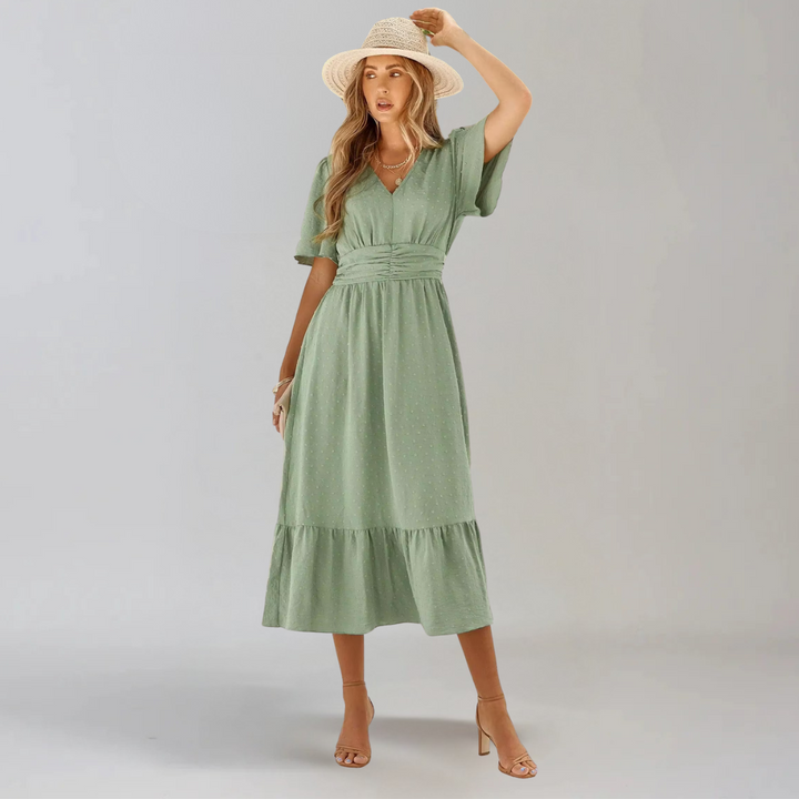 ARIA  | Midi Dress with V-Neck