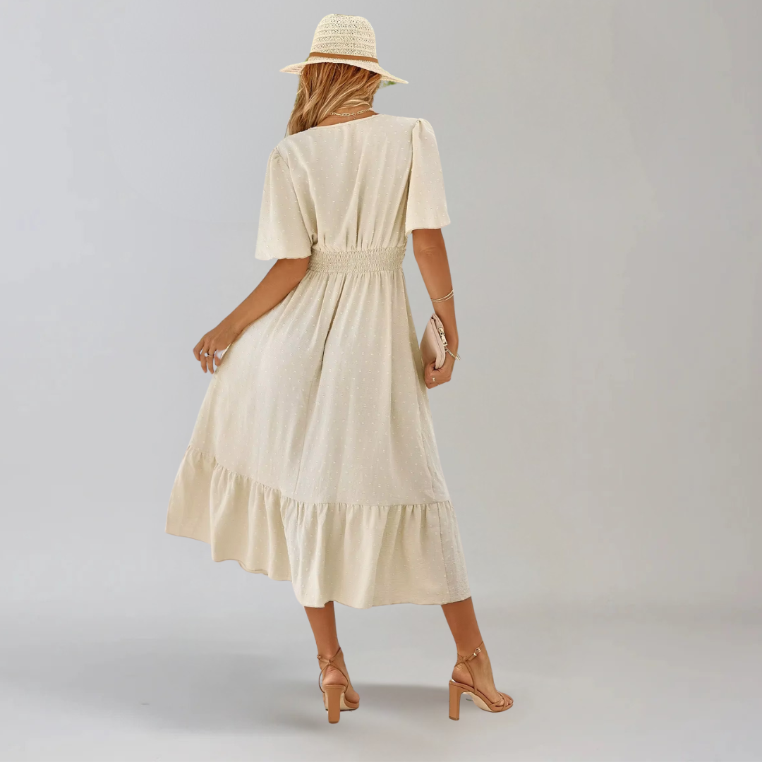 ARIA  | Midi Dress with V-Neck