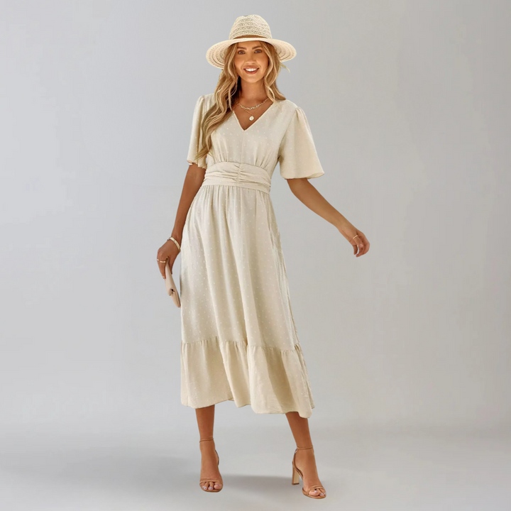 ARIA  | Midi Dress with V-Neck