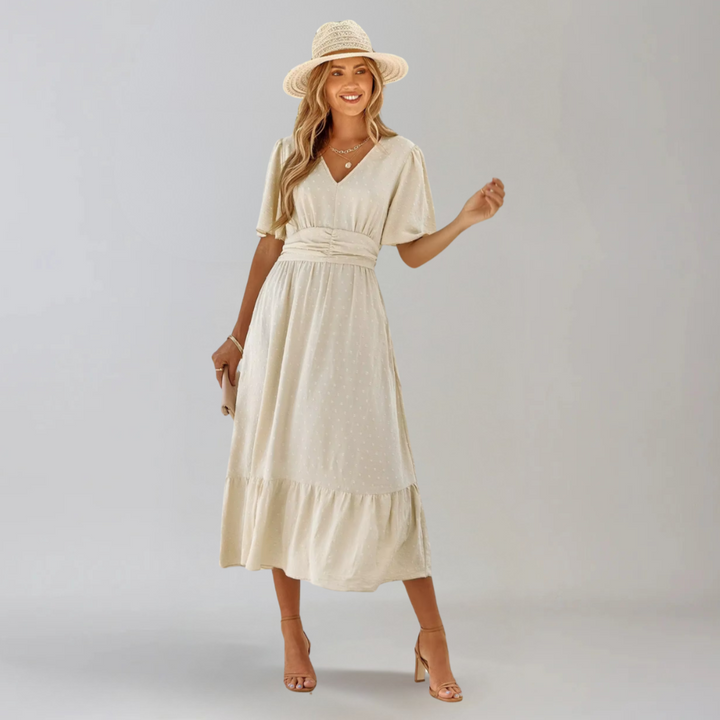 ARIA  | Midi Dress with V-Neck