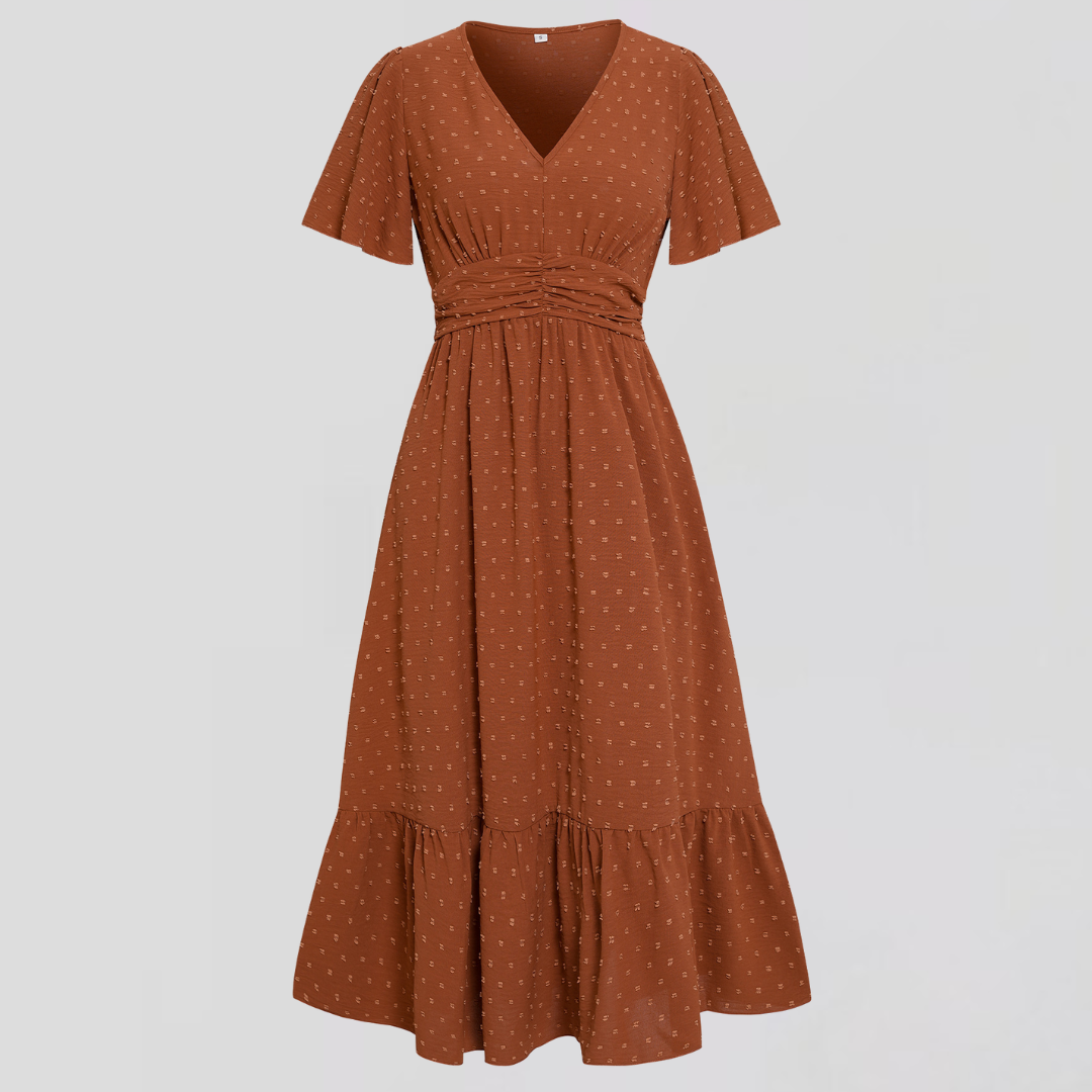 ARIA  | Midi Dress with V-Neck