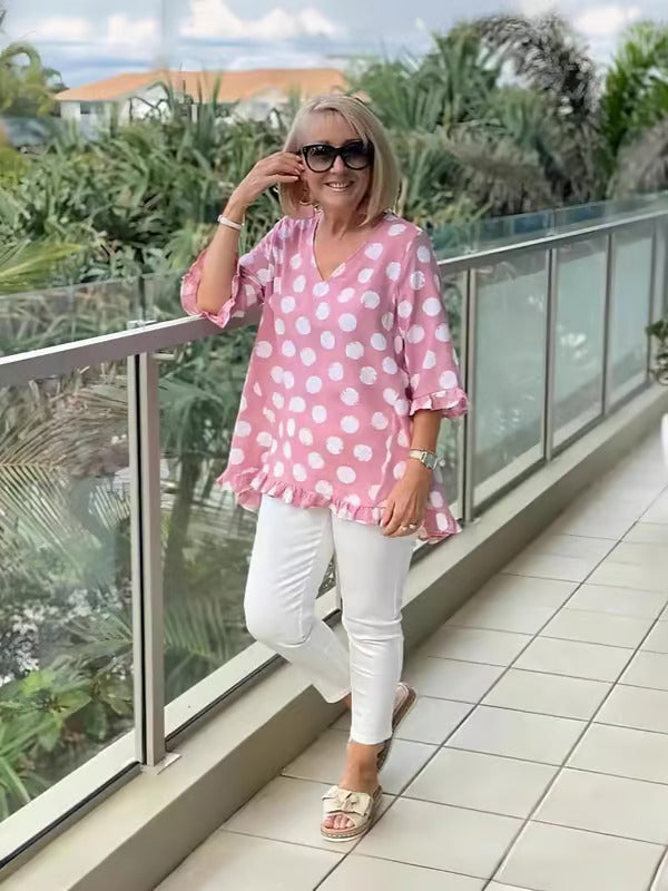 Chloe   | Stylish V-Neck Blouse