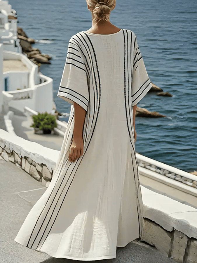 Zaya | Contrasting Striped Dress