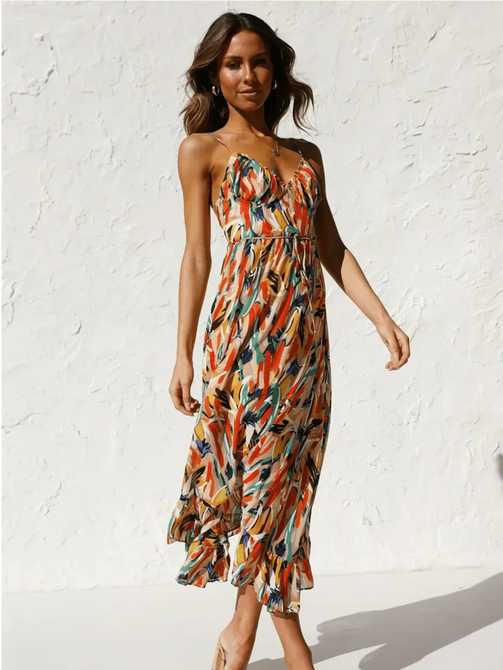 CHIARA | Colorful Midi Dress