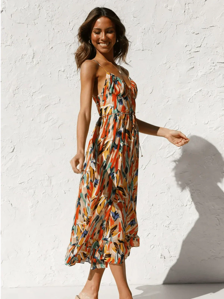 CHIARA | Colorful Midi Dress