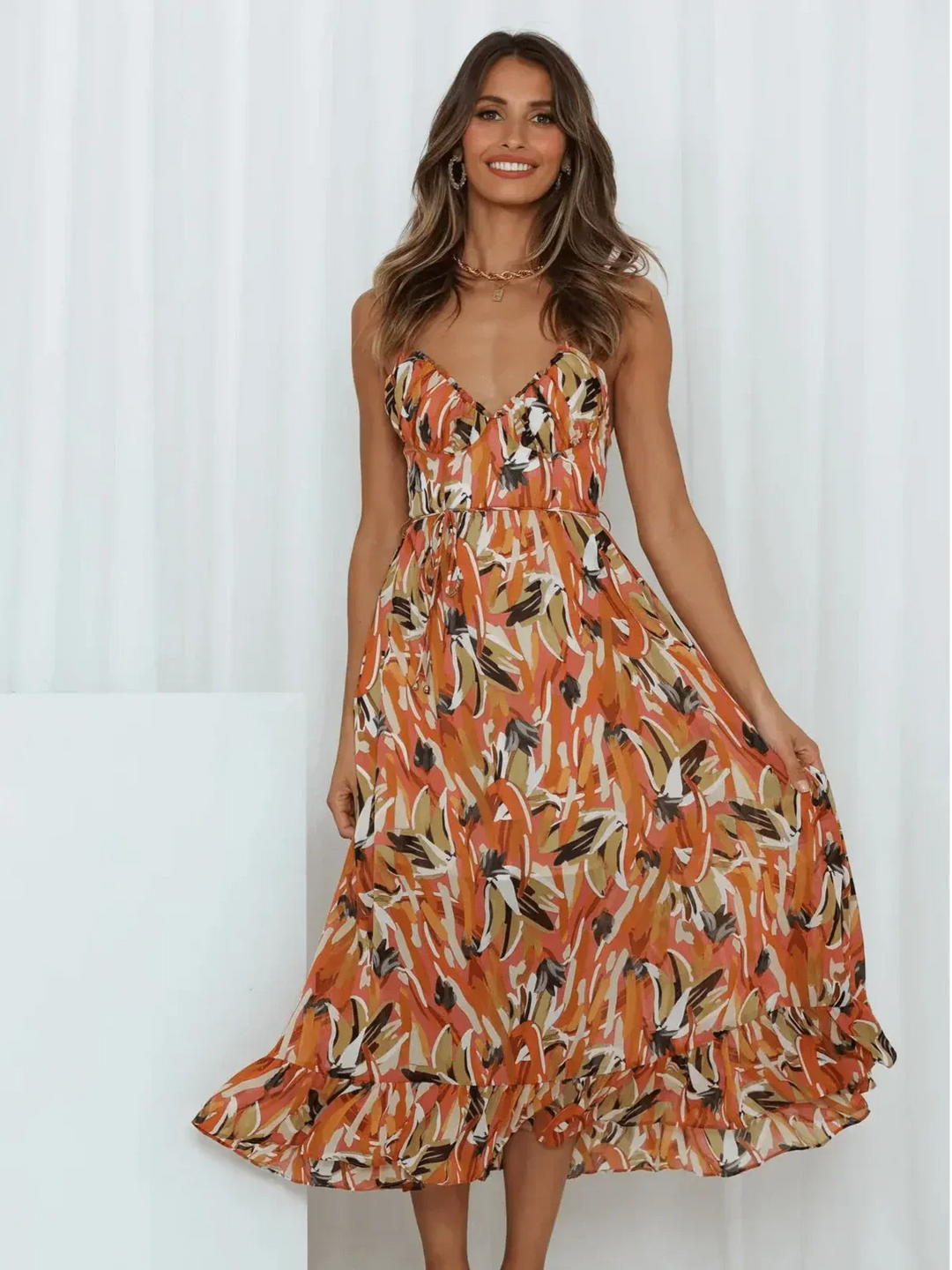 CHIARA | Colorful Midi Dress