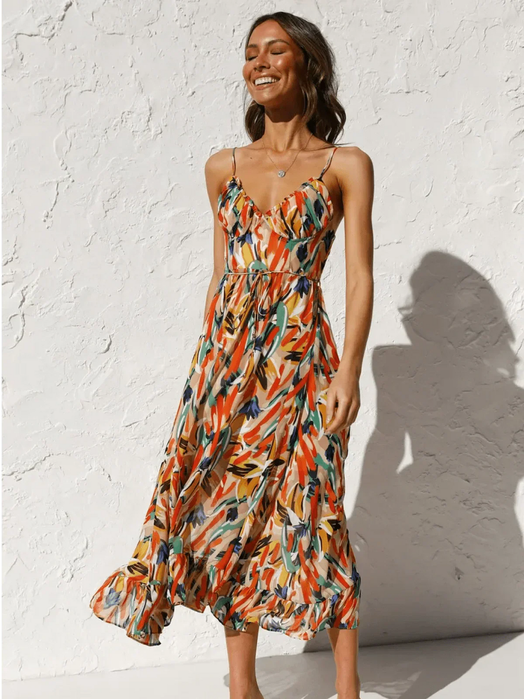 CHIARA | Colorful Midi Dress